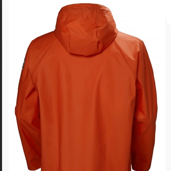 Helly Hansen Men’s work wear Abbotsford Waterproof Jacket, Medium, Orange - NWT - Picture 5 of 7